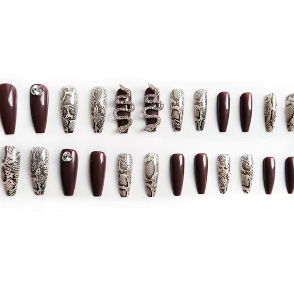Snake Pattern Press On Nails - Picture 5 of 6